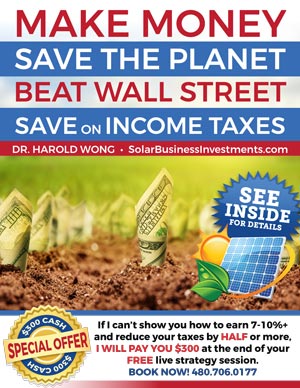 Solar Business Investments earns your a solar tax credit and maximizes your solar tax savings.
